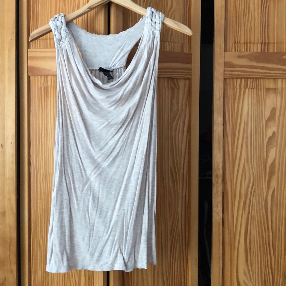 Oatmeal racer back tank